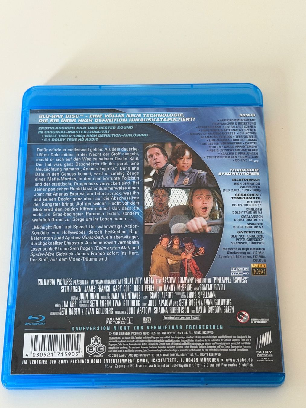 Tutti i DVDs: Ananas Express - Superbreit Edition - Blu-ray – Usato da Altstätten SG venduto da sheamus 1