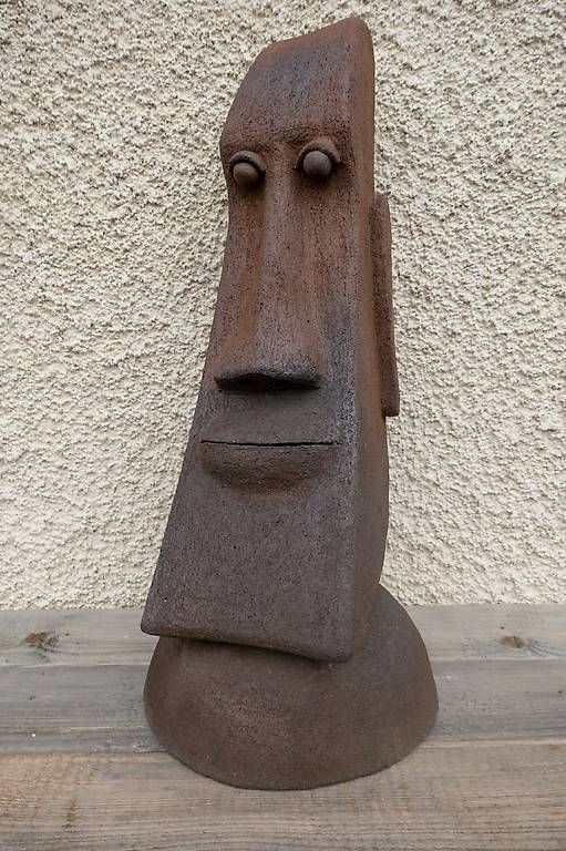 Sculture & Statue: Keramikskulptur Moai – Nuovo (secondo la descrizione) da Thun venduto da Jkthun 2