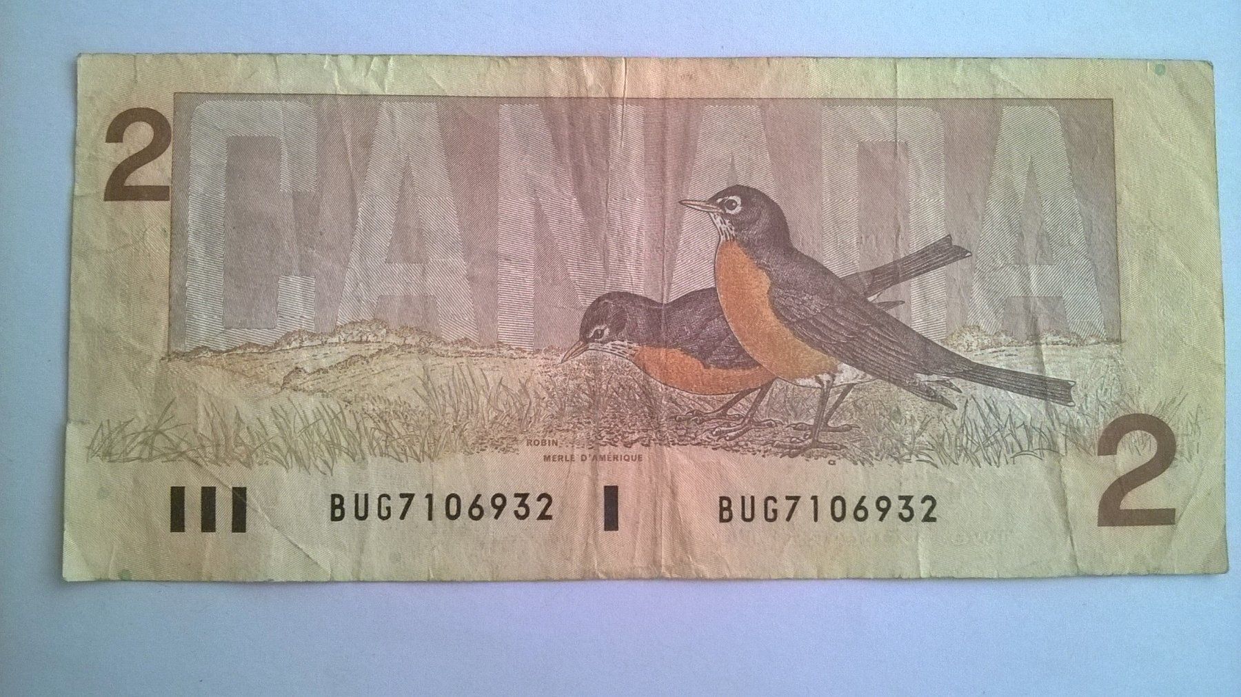 Banconote: Billet banque Canada 2 Dollars série 1986 BE – Usato da Fontainemelon venduto da cathare67 1