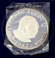 (1475) Tonga Tupou Ⅳ 1987, 2 Pa'anga, pp, in Etui,