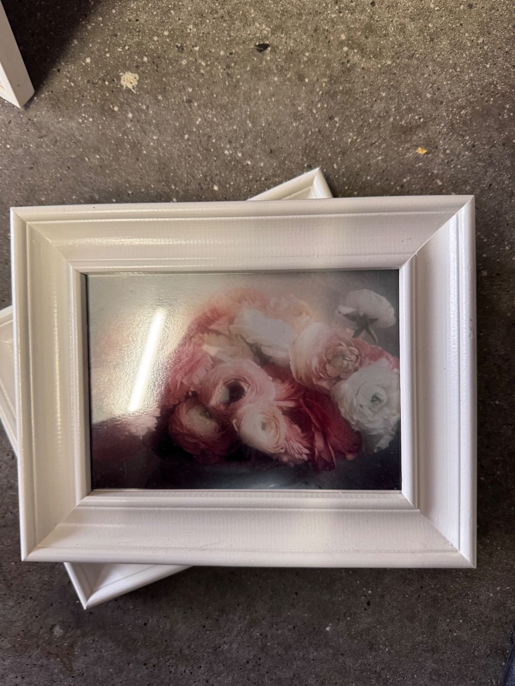 Foto & Immagini: Bilderrahmen weiss mit Blumenbild klein neuwertig – Nuovo (secondo la descrizione) da Zunzgen venduto da noa_wd92