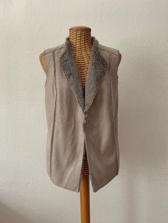 BARBARA LEBEK - Kunstfell Gilet grau 42