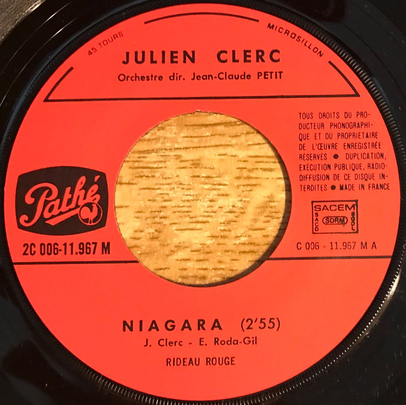 Schallplatten: JULIEN CLERC - NIAGARA – Gebraucht aus Bussigny von vinyl-pas-cher 2