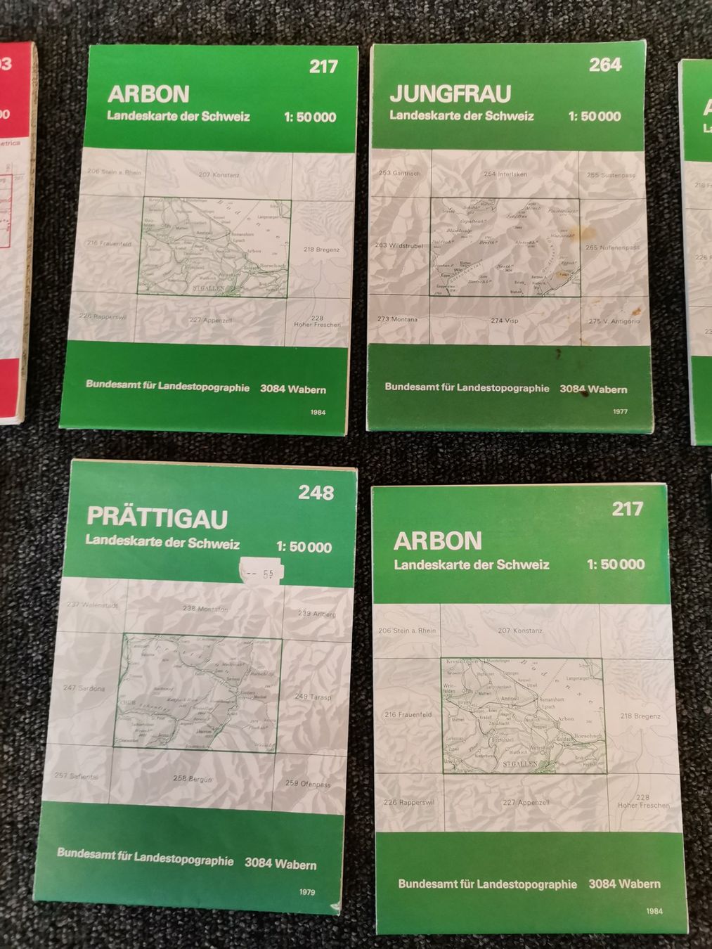 Cartine & Atlanti: 1:50000 Wanderkarten, Landkarten, Schweizer Wanderkarten – Usato da Wiedlisbach venduto da materialkreislauf 2