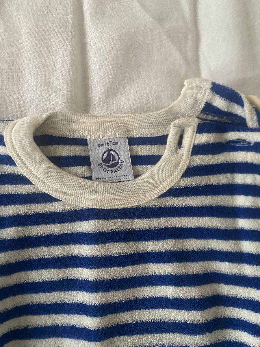 Petit Bateau Pullover & Sweatshirts: Pull rayé Petit Bateau bleu et blanc taille 6 mois – Gebraucht aus Lausanne von bab_s576 1