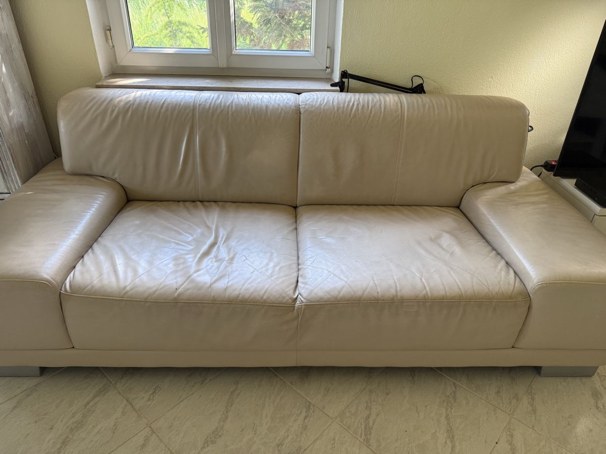 Divani: 3-Sitzer-Ledercouch gratis abzugeben – Usato da Müllheim Dorf venduto da bar_b77f
