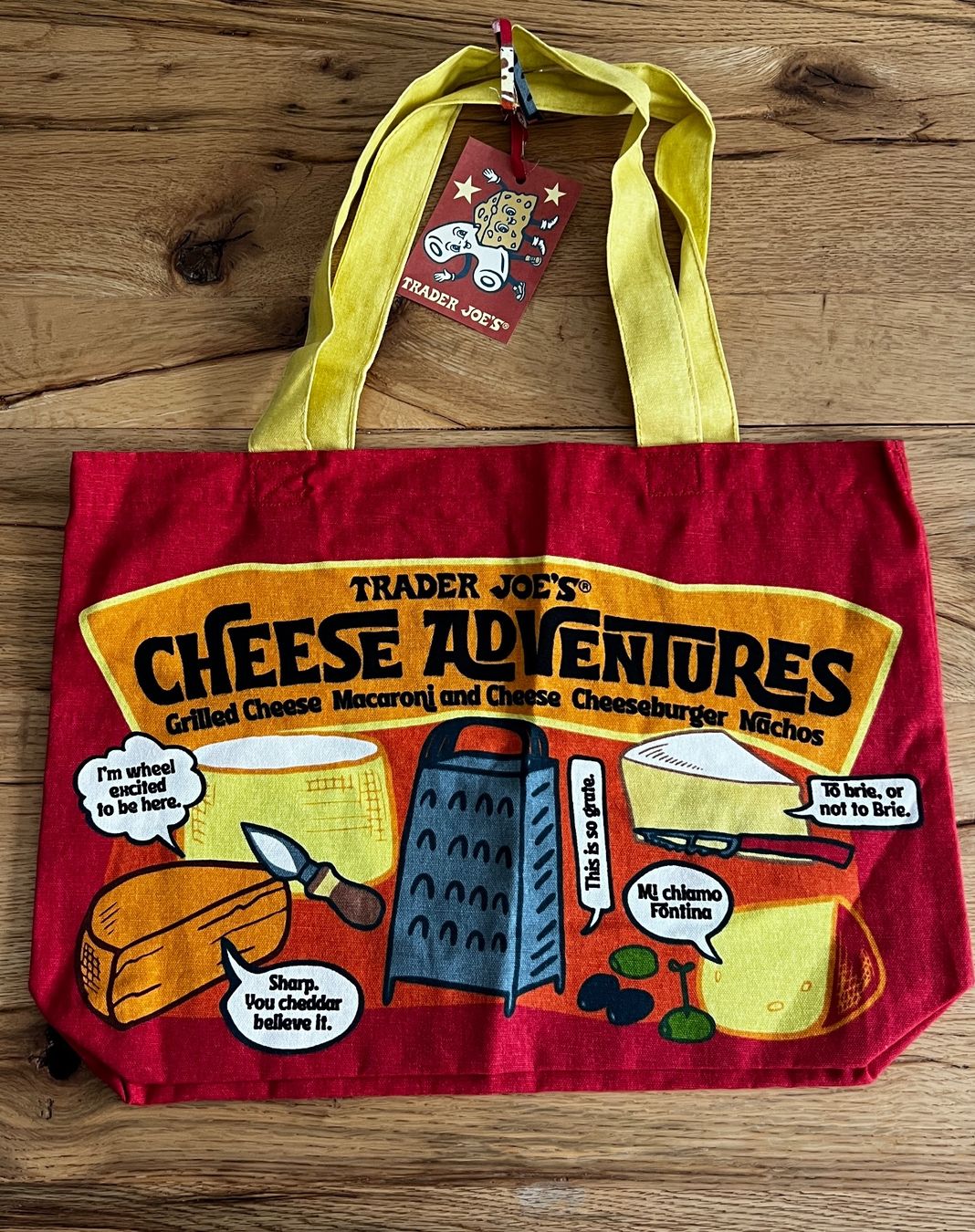 Borse: Trader Joe's Cheese Adventures Tasche NEU – Nuovo e nell'imballaggio originale da Winterthur venduto da luc_bc8d 1