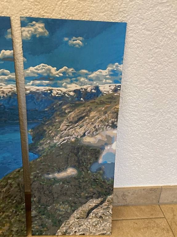 Dipinti: Bild/Gemälde von Norwegen "Trolltunga", 3-teilig – Usato da Gelterkinden venduto da froggy80 3
