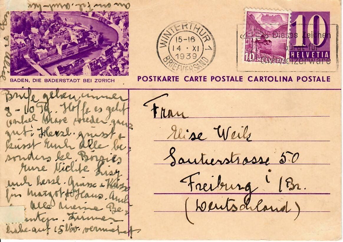 Alle Briefmarken: Bildpostkarte 1939 – Gebraucht aus Hochdorf von Ziegel-16