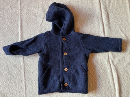 HESSNATUR Kinder Wollwalk Jacke 74/80 (Merinowolle)