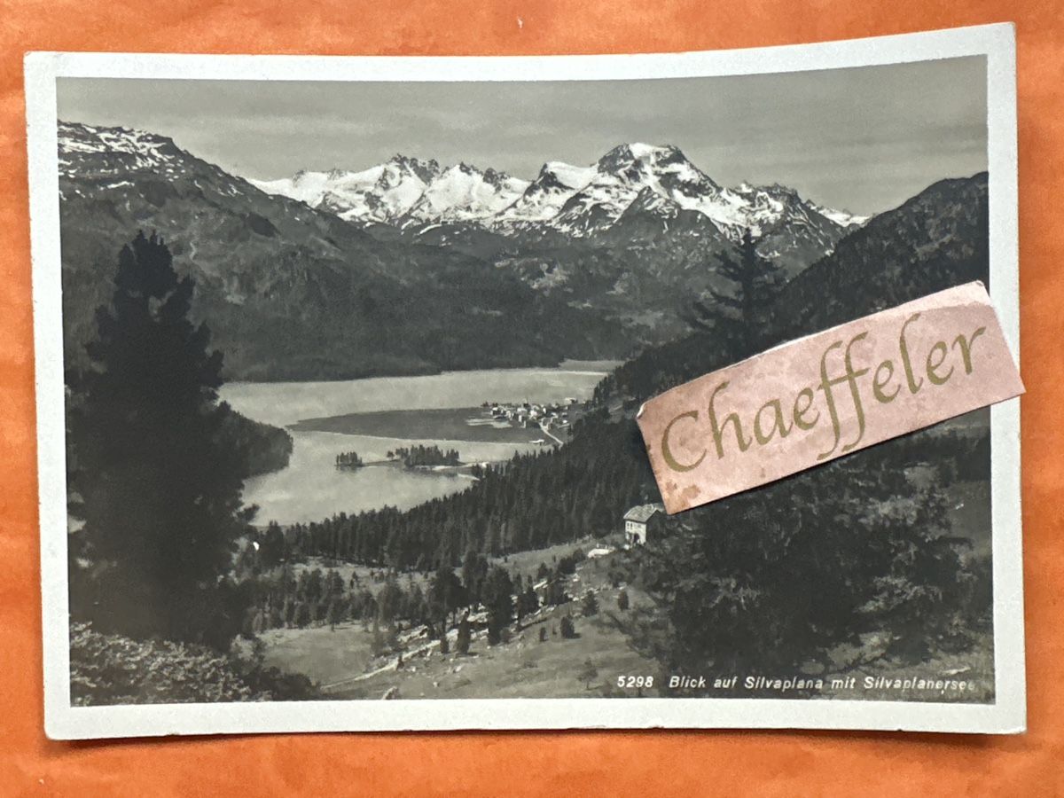 Cartoline postali: 1927 Blick auf Silvaplana mit Silvaplanersee  – Usato da Zürich venduto da Chaeffeler