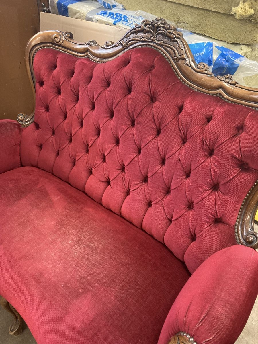 Divani: Rotes antikes Polstersofa – Usato da Basel venduto da bwsapiens 8