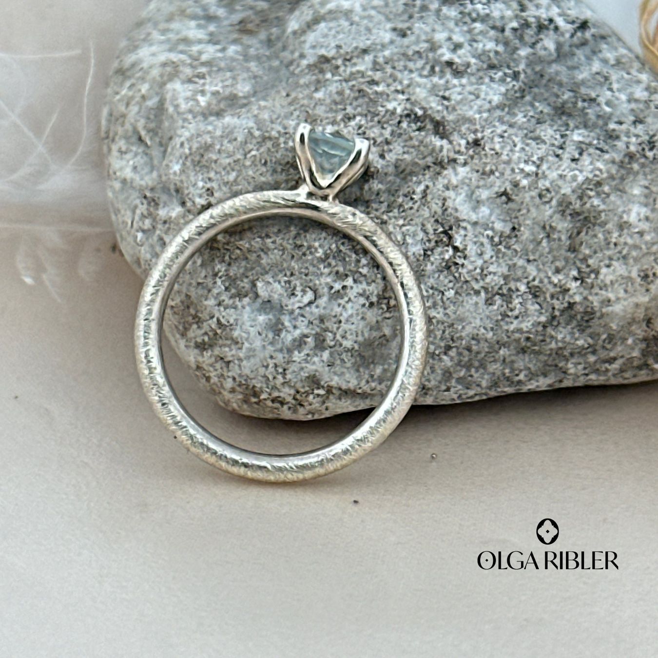Olga Ribler Anelli: Blau Topas Ring Silber matt 54 – Nuovo (secondo la descrizione) da Luzern venduto da byolgaribleroutlet 2