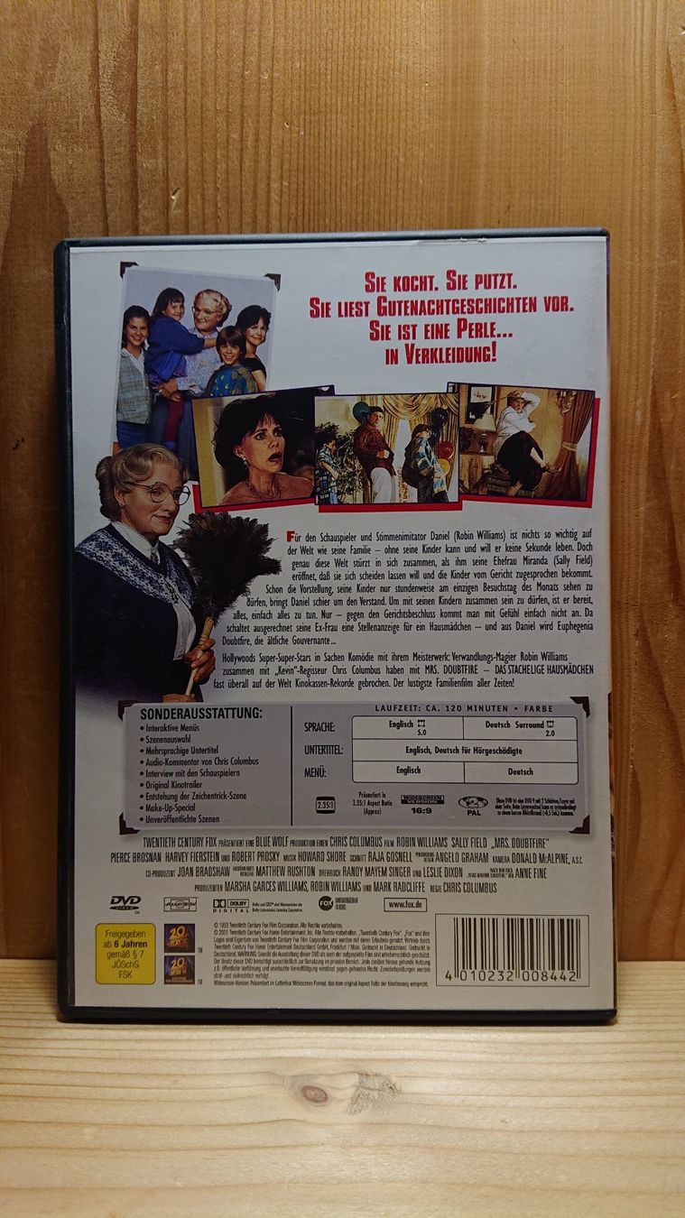 Tutti i DVDs: MRS. DOUBTFIRE Das stachelige Hausmädchen DVD – Usato da Wilderswil venduto da Exebub 1