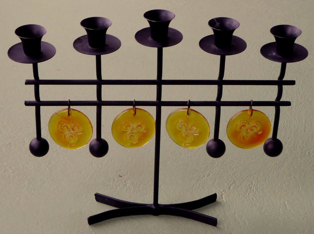 LivuX Italienischer Kerzenhalter Aus Brüniertem Messing – Vintage-Design, Für Stabkerzen Ø 2,5 Cm, Höhe 10 Cm