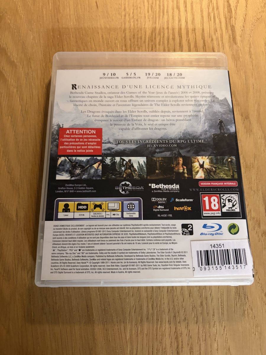 Sony Jeux: The Elder Scrolls V Skyrim - PlayStation 3 – D'occasion à Pully par FunkyGames 1