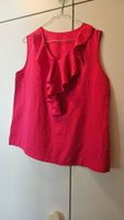 Top rosa con volants tg.M poliestere