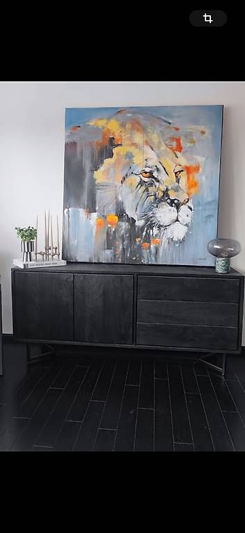 Foto & Immagini: Bild gross, Leindwandbild handgemalt, löwe – Usato da Stein AG venduto da lil_l8tz 1