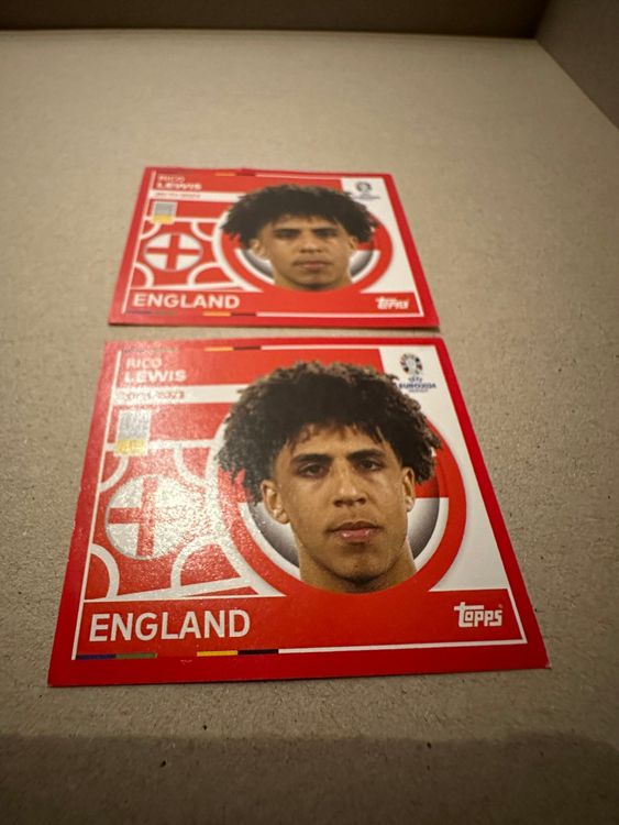 Autocollant Topps Euro 2024 Rico Lewis - Parallèle Bleu RARE - Suisse - PTW