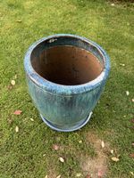 Grosser Blumentopf Keramik blau guter Zustand