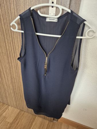 Sommerliches, leichtes Top mit Reissssverschluss, Gr. M Dame