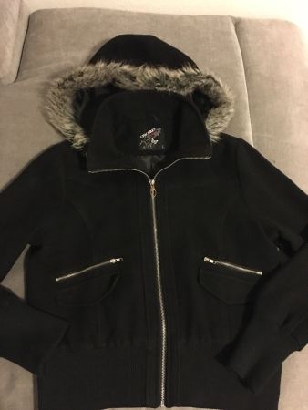 Jacke Mantel Hoodie Gr L