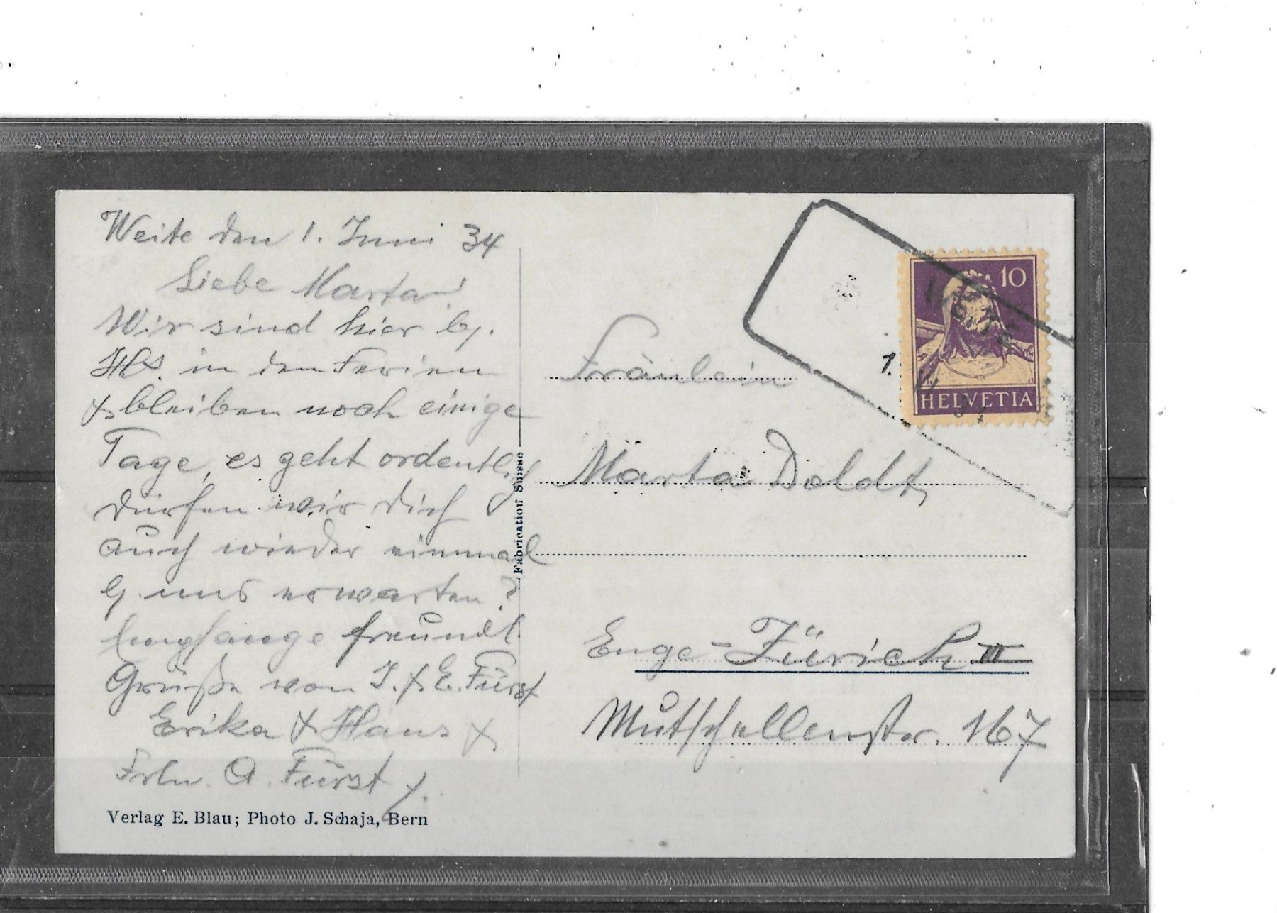 Cartoline postali: SG Weite 1934 (mit Aushilfsstempel) – Usato da Schocherswil venduto da Wilare 1