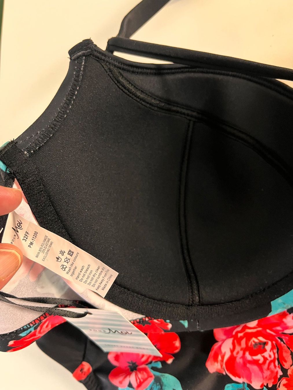 Costumi da bagno & Bikini: POUR MOI, Bikini, Grösse 70H/40, Farbe Schwarz/Blumen – Nuovo e nell'imballaggio originale da Rudolfstetten venduto da gst_g7xl 8