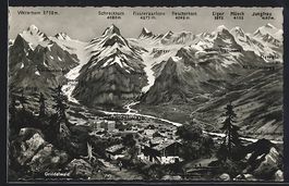 Grindelwald, Totalansicht, Blick auf Sch