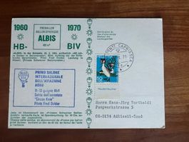Ballonkarte 1971 Circus Knie Hüswil  (V918)