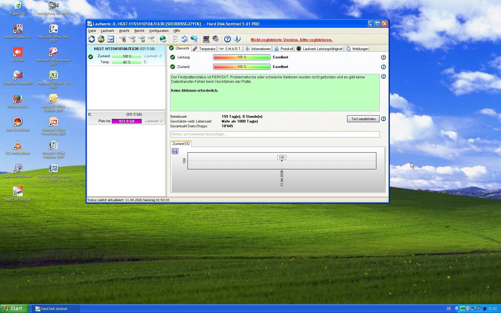 Dell Notebook: Dell Latitude D830 Windows XP & OFFICE 2007, Serial - RS-232 – Usato da Magden venduto da SelHas 7