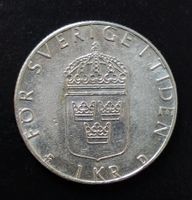 1 Krona Münze Schweden 1987