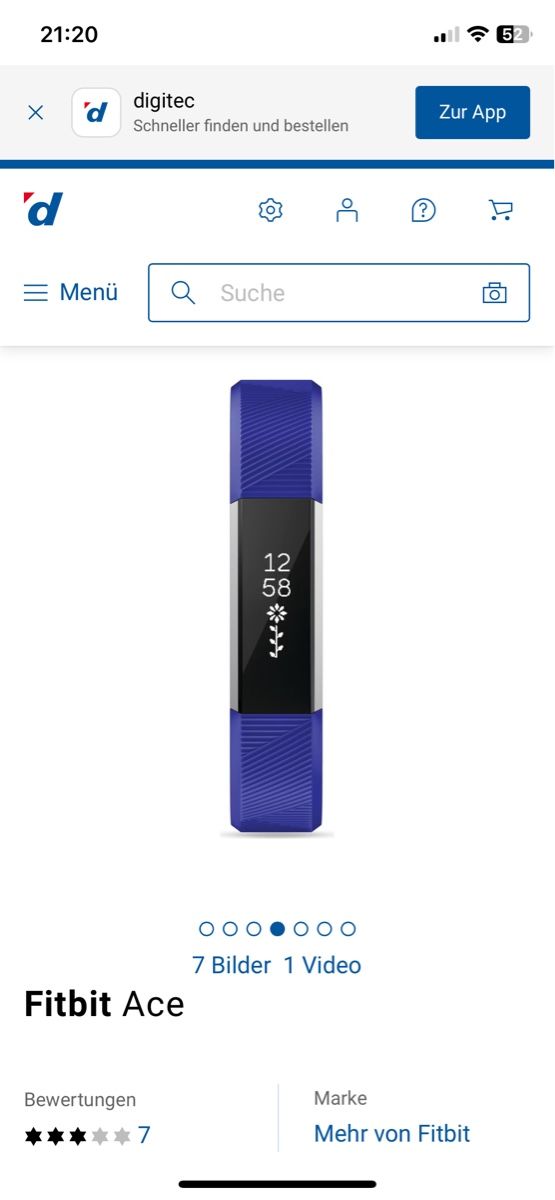 Fitbit Orologi: Fitness Tracker Fitbit Ace blau mit Ladekabel  – Nuovo (secondo la descrizione) da Laupen BE venduto da CARLOS-HGT 2