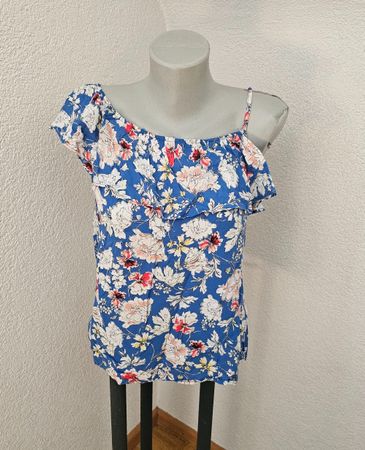 Boho Hippie Shirt im Carmen - Stil Gr. S floral