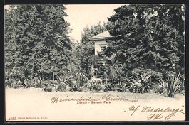 Zürich, Partie im Belvoir-Park, mit Geb