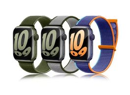 Nylon Klettverschluss Armband für Apple Watch 5 6 7 8 9 10