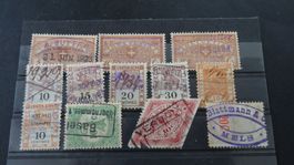 schönes Lot Fiskalmarken 12 Werte  118
