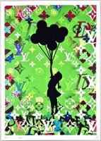 Death NYC Ltd Pop Art Druck " Vuitton Banksy Balloon Girl
