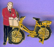 PTT   Pöstler mit Fahrrad