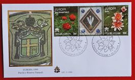 VATIKAN EUROPA JAHR DER PÄRKE ROSE JOHANNES PAUL II 1999 FDC