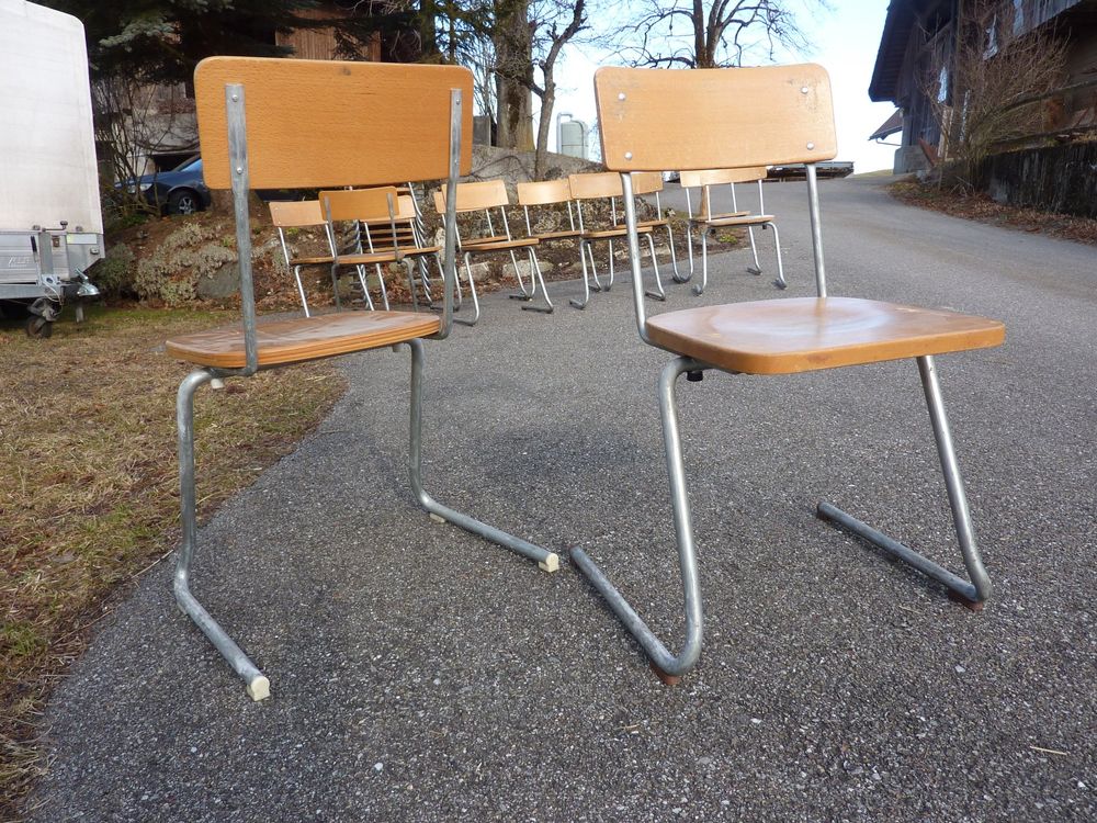 38 Stühle Stapelstühle Holzstühle Freischwinger stapelbar 2