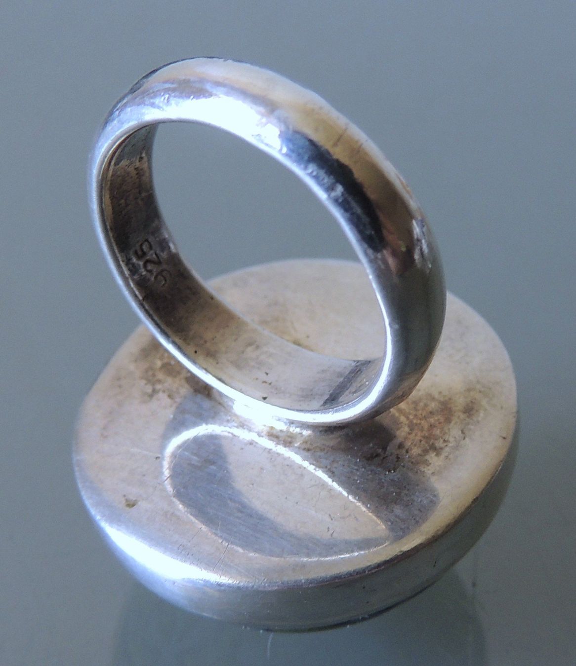 Anelli: Silber 925 Kautschuk Fingerring Gr. 53 – Usato da Waldenburg venduto da schaller707 6