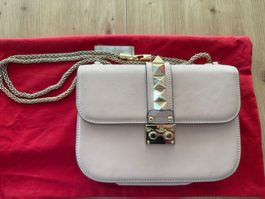 Valentino Garavani Rockstud Tasche, Rosa Leder