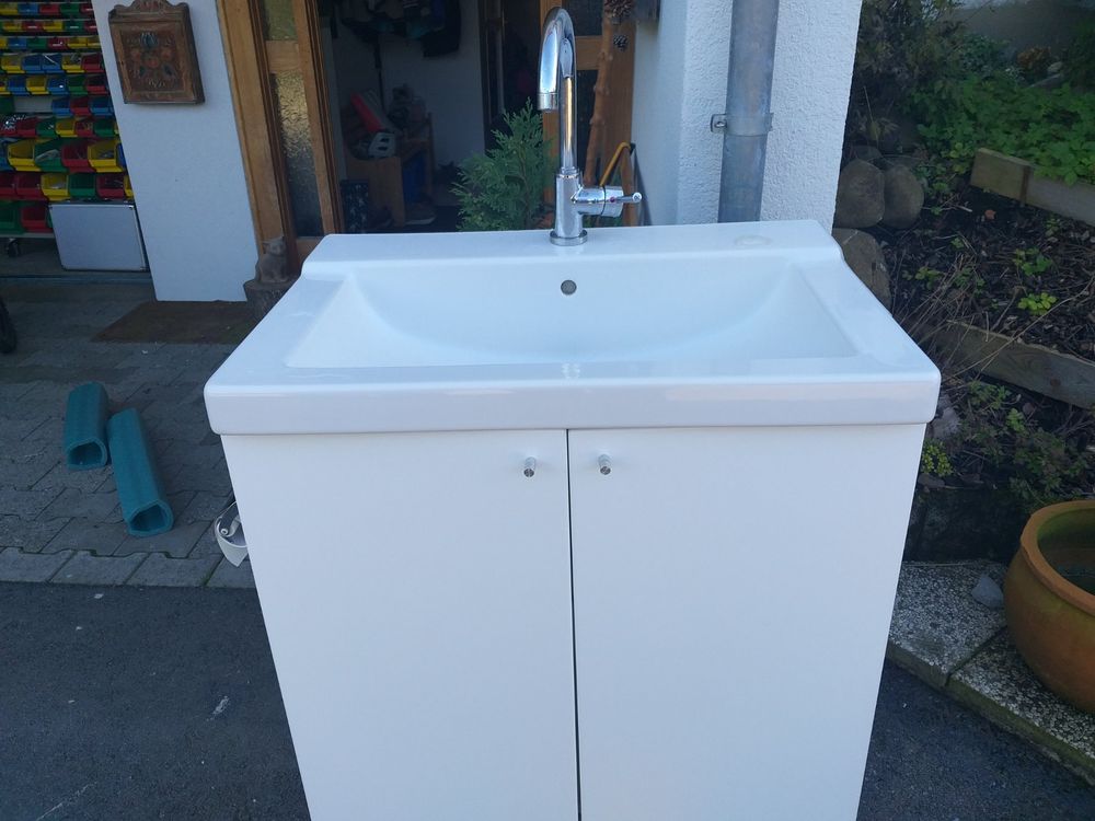 En.casa Hochschrank Lieto - Schmaler Badezimmerschrank 184cm In Eiche Grau Mit 6 Fächern