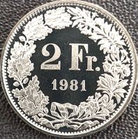 2 Franken 1981 stgl. / aus Münzsatz