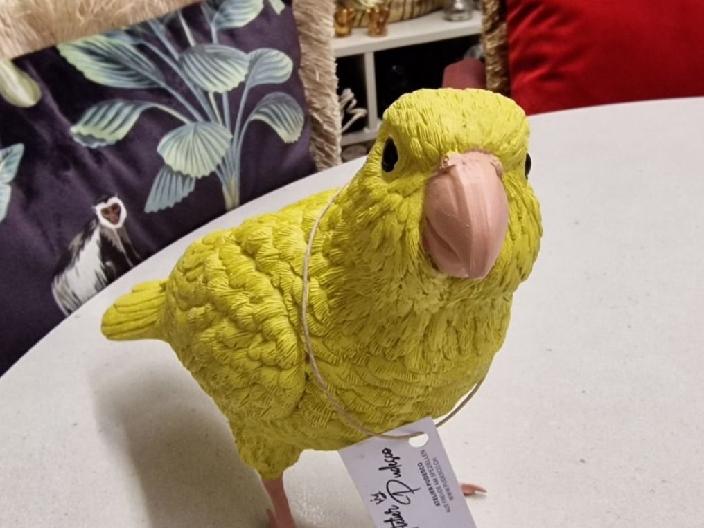 Statuette: Deko Vogel / Papagei Gelb – Nuovo e nell'imballaggio originale da Schaffhausen venduto da AtelierPudesco 3