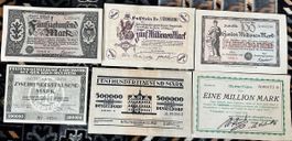 Lot 6x deutsches Notgeld 1923 Inflation | Köln (Adenauer), B