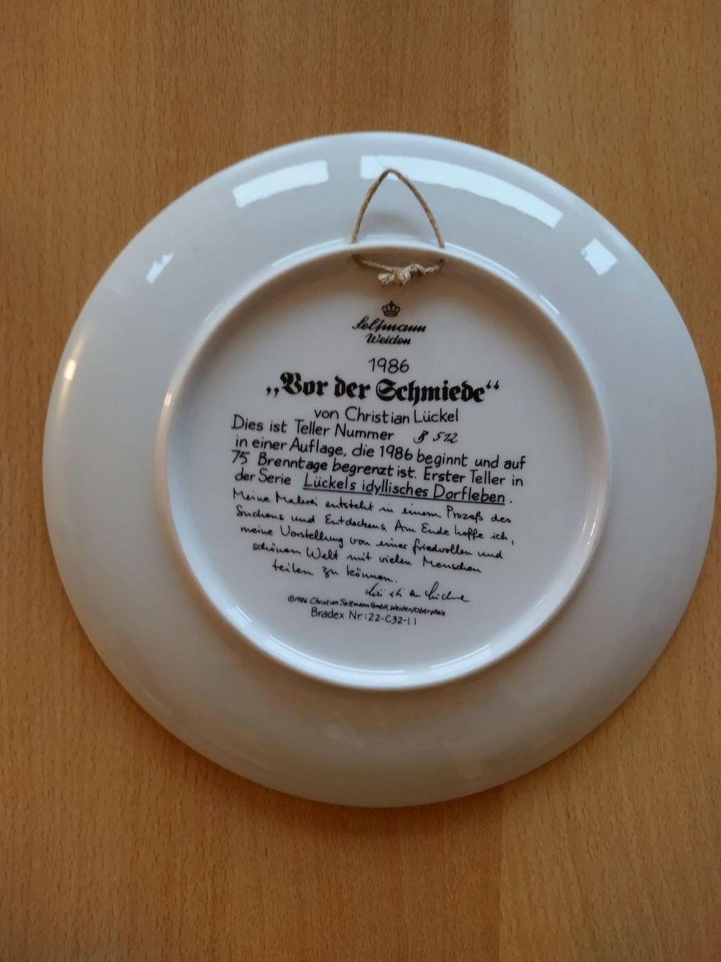 Seltmann Piatti: Wandteller / Zierteller mit Echtheitsgarantie! – Usato da Jona venduto da Argus36 1