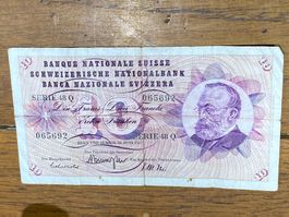 Billet suisse banknoten 30.06 1967