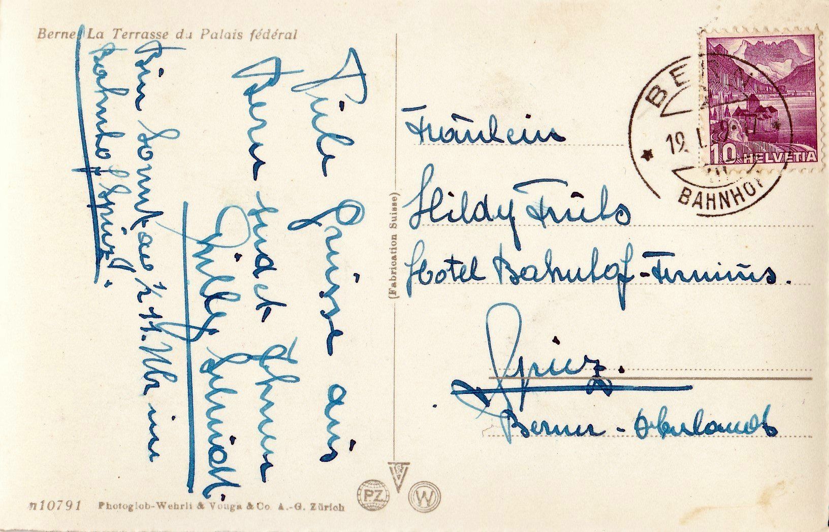 Cartoline postali: Alte Ansichtskarte Bern Bundesterrasse – Usato da Neuenhof venduto da Wanton 1